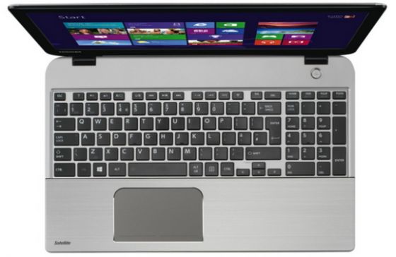 Toshiba Satellite U50t widok klawiatura