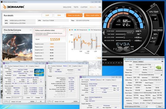 Futuremark 3DMark Fire Strike Extreme Vince “k|ngp|n” Lucido rekord wydajności 2-way SLI zrzut ekranu