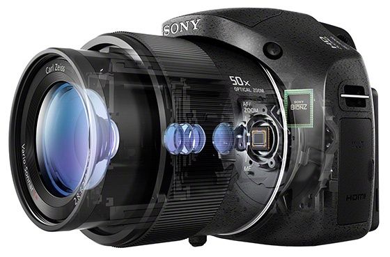 Sony Cyber-shot HX300 widok przekrój