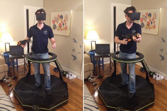 okulary vr oculus rift bieżnia virtuix omni wygląd
