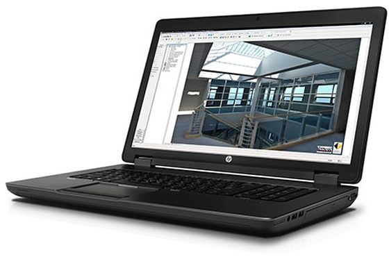 HP ZBook 17 mobilna stacja robocza widok