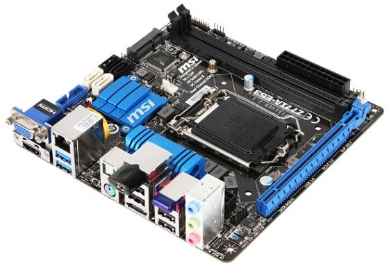MSI Z77IA-E53 płyta główna zdjęcie widok z boku