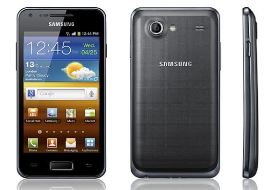 Samsung Galaxy S Advanced: widok z przodu, tyłu, boku