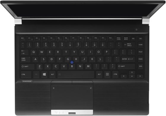 Toshiba Portege R30 mobilny laptop biznesowy widok klawiatura