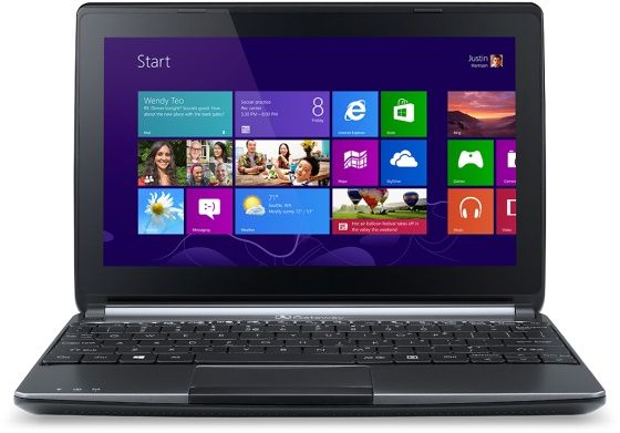 Gateway LT41P laptop z ekranem dotykowym widok front