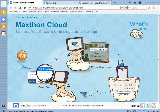 maxthon przeglądarka internetowa wygląd interfejs skórka