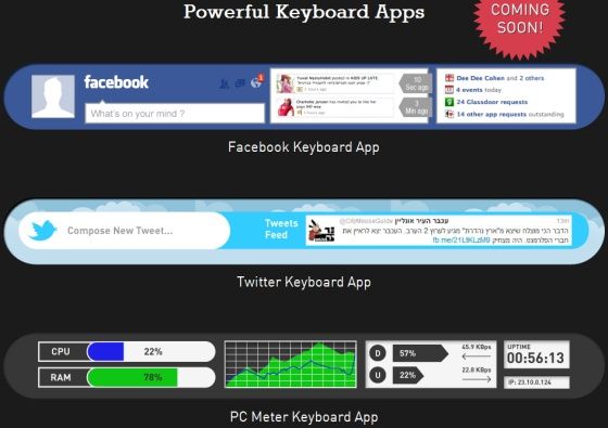 Smartype klawiatura aplikacje facebook twitter
