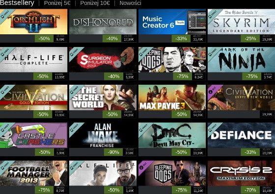 steam summer sale 2013 wyprzedaż wakacyjna dzień 7 inne oferty