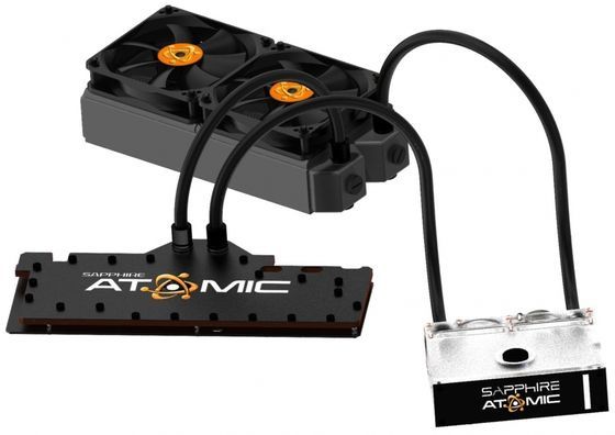 Sapphire Radeon HD 7990 ATOMIC karta graficzna chłodzenie blok wodny zdjęcie