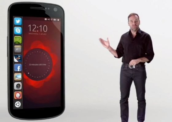 canonical Shuttleworth ubuntu phone os wygląd smartfon interfejs prezentacja