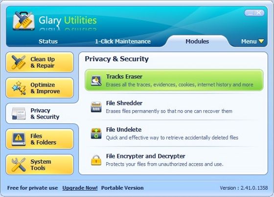 glary utilities free wygląd program optymalizacja trick windows 8 pobierz