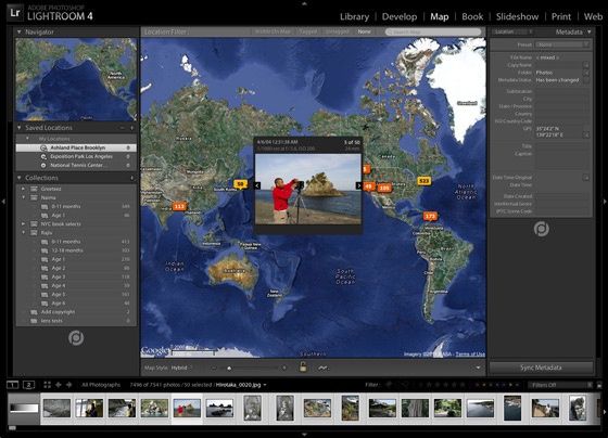 Adobe Lightroom 4 moduł Map