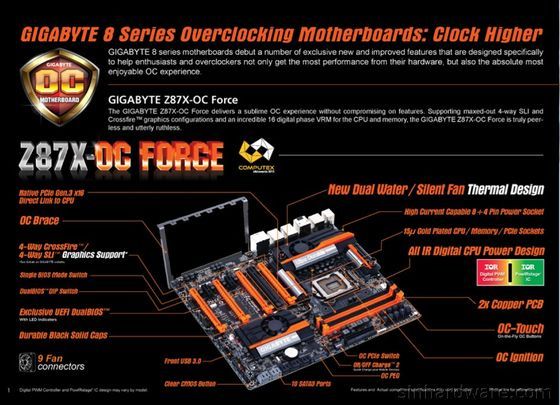 GIgabyte GA-Z87X-OC Force płyta główna slajd