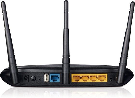 TP-Link TL-WR2543ND z tyłu, porty, wejścia