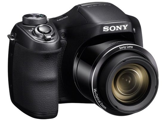 Sony cyber-shot H200 widok przód bok uchwyt dłoni