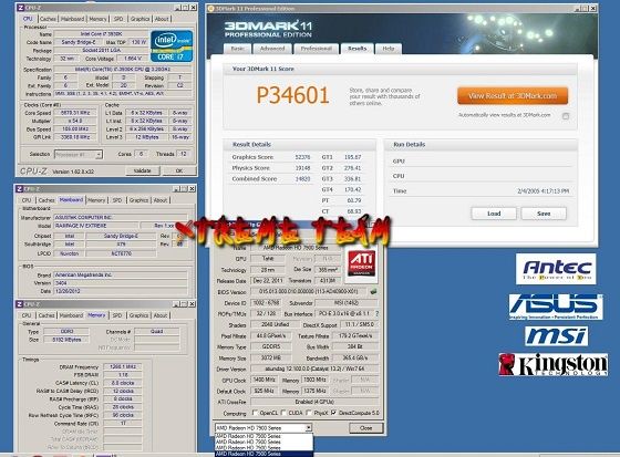 3DMark 11 benchmark 34601 rekord wydajności Xtreme Addict zrzut ekranu