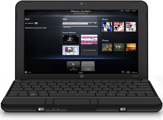 notebook HP Mini 110 prz&oacute;d