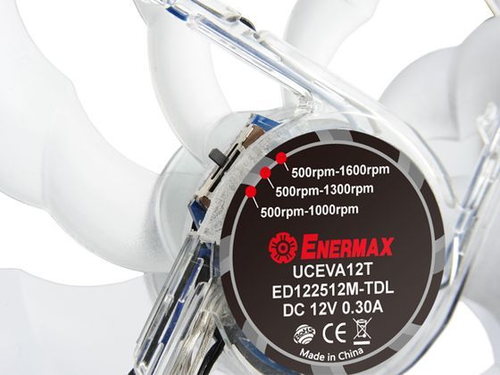 Enermax APS (Adjustable Peak Speed) technologia przełącznik zdjęcie
