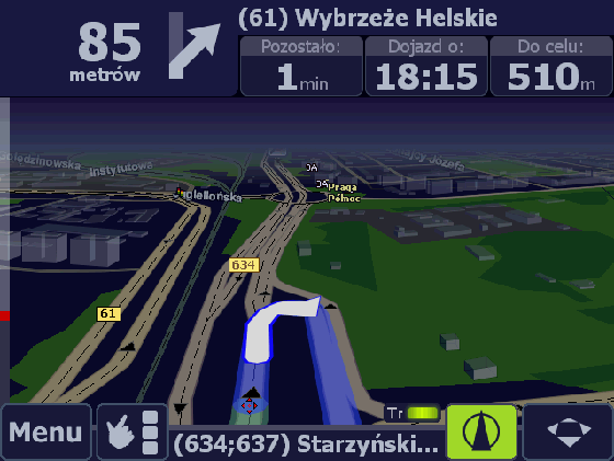 automapa 6.10e nawigacja noc wygląd