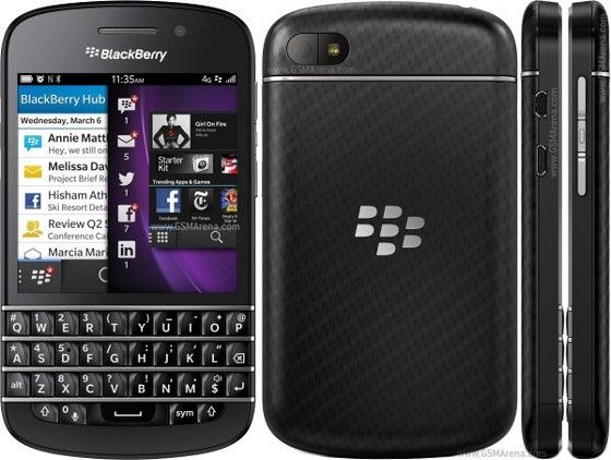 blackberry q10 smartfon wygląd klawiatura qwerty