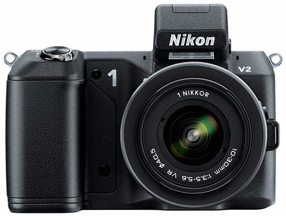 Nikon 1 V2 widok przód obiektyw
