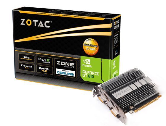 Zotac GeForce GT610 Zone Edition 1 GBkarta graficznaopakowanie zdjęcie
