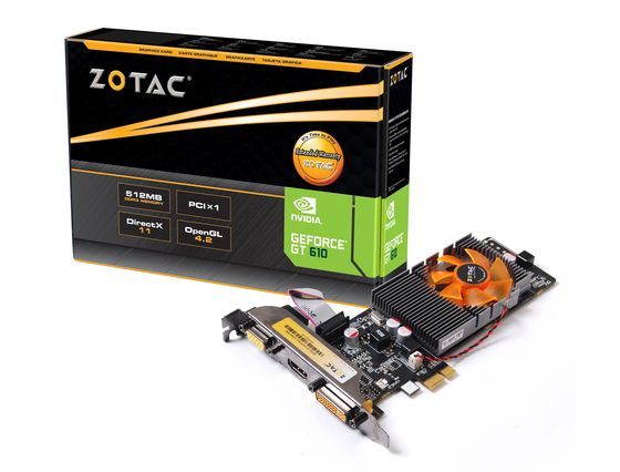 Zotac GeForce GT610 512 MB kartagraficzna PCI-Express x1opakowanie zdjęcie
