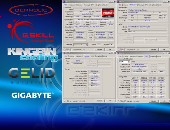 G.Skill TridentX pamięć DDR3 Christian Ney podkręcanie 3900 MHz zrzut ekranu