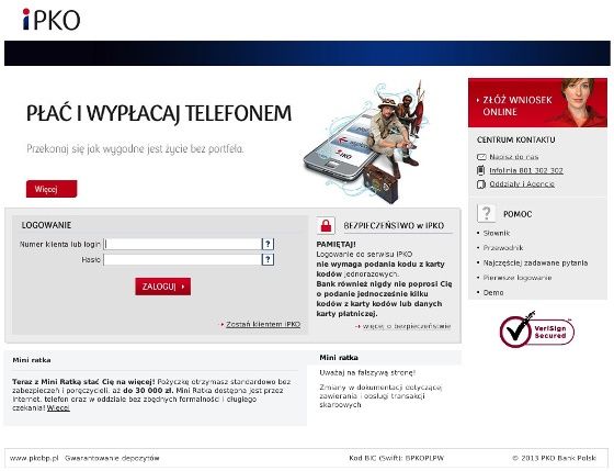 kaspersky lab polska atak phishingowy ipko fałszywa witryna banku