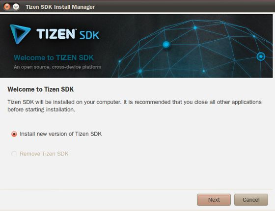 tizen sdk install manager emulator systemu instalacja ubuntu