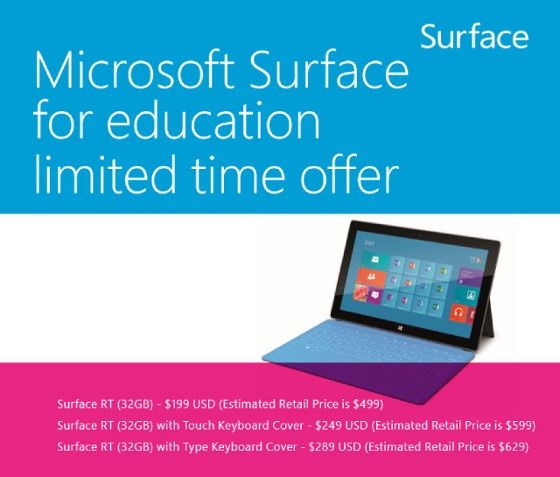 microsoft promocja tablet surface rt dla szkół i uczelni
