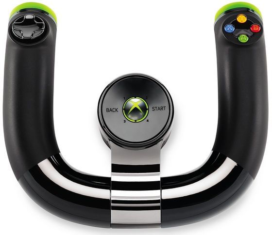 Microsoft Xbox 360 kierownica bezprzewodowa przód