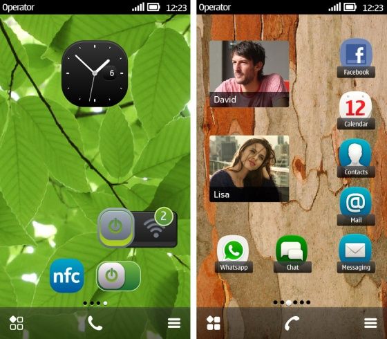 Ekrany domowe Symbian Belle