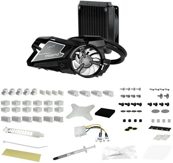 Arctic Accelero Hybrid 7970 chłodzenie dla kart graficznych zdjęcie wyposażenie