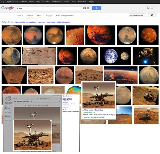 Google Images stara wersja przeglądarka Opera