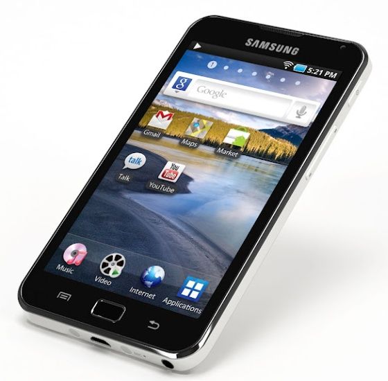 Samsung Galaxy S Wi-Fi 5.0 wygląd system Android ekran amoled