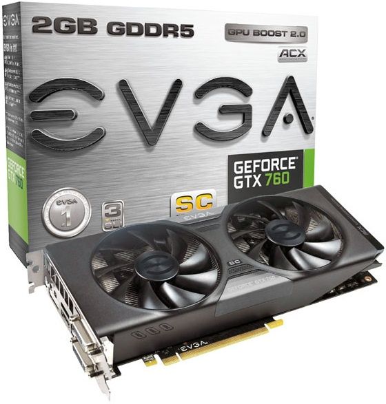 EVGA GeForce GTX 760 ACX SC karta graficzna zdjęcie