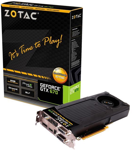 Zotac GeForce GTX 670 karta graficzna opakowanie zdjęcie