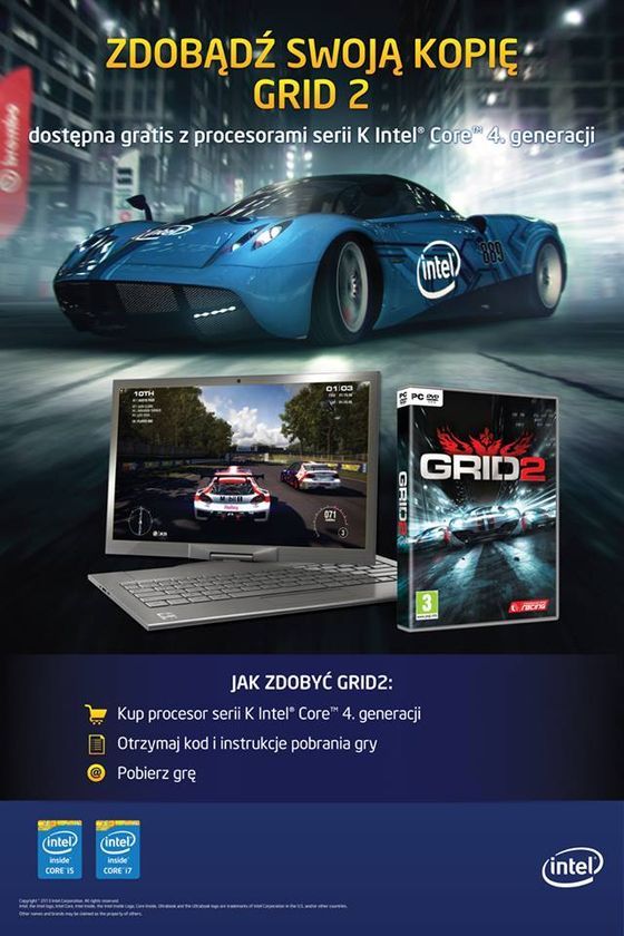 Intel Haswell K procesor promocja GRID 2