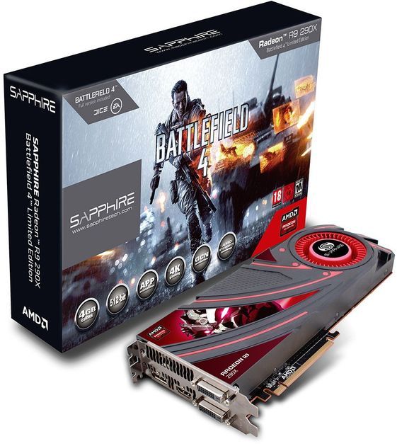 Sapphire Radeon R9 290X Battlefield 4 karta graficzna zdjęcie opakowanie