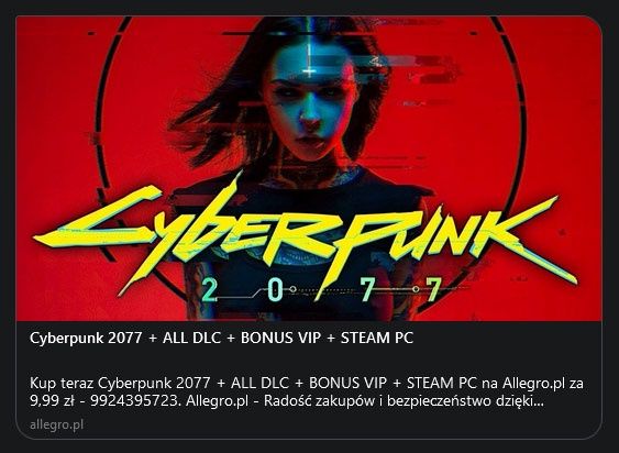 cyberpunk 2077 na allegro