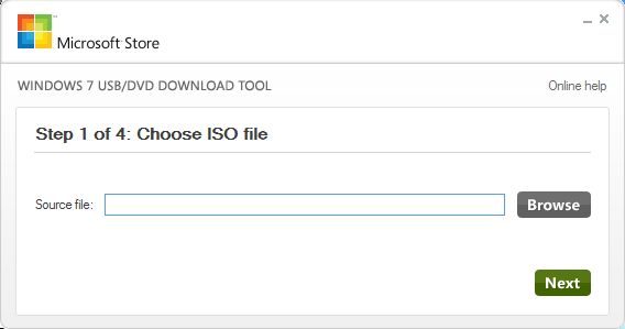 Windows 7 USB DVD Download Tool