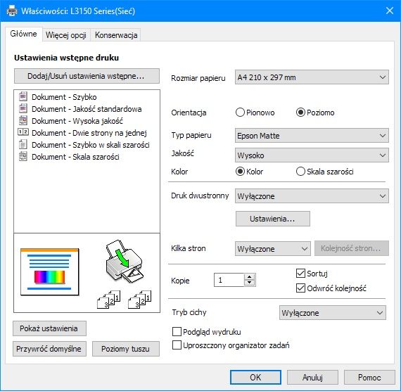 Epson L3151 - drukowanie sterownik 1