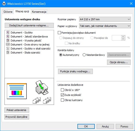 Epson L3151 - drukowanie sterownik 2