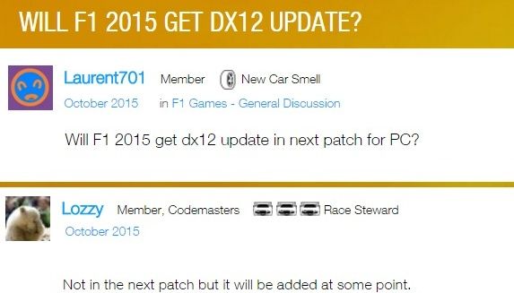 F1 2015 DirectX 12