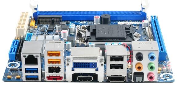 Intel Desktop Board DH77DF płyta główna zdjęcie tylny panel złącza