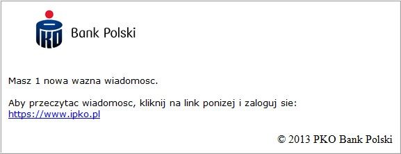 pko bank polski serwis ipko fałszywa wiadomość e-mail