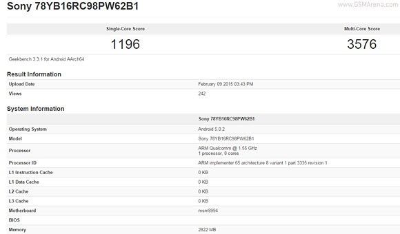 Xperia Z4 benchmark