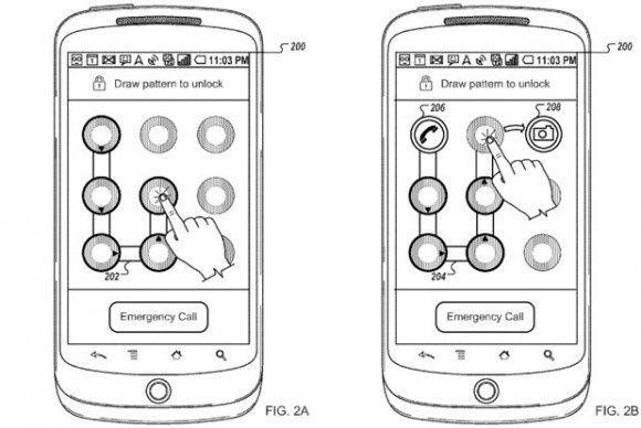 android patent alternatywne wzory odblokowywania ekranu