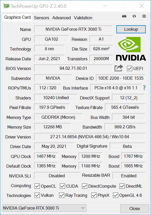 RTX 3080 Ti - po OC